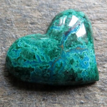 Chrysocolla, cabochon heart no.B27