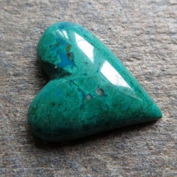 Chrysocolla, cabochon heart no.B28