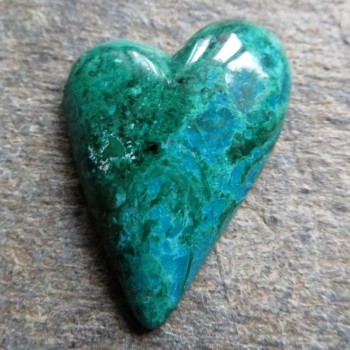 Chrysocolla, cabochon heart no.B30