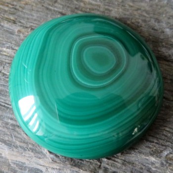 Malachite Extra, round cabochon 31mm; č.02