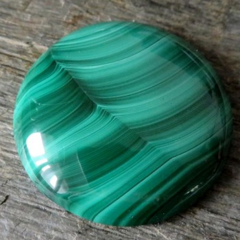 Malachite Extra, round cabochon 31mm; č.05