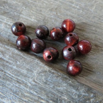 Býčí oko s hematitem, korálky 4 mm, 1 ks