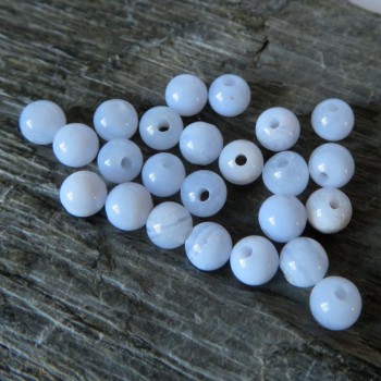 Modrý chalcedon korálky 4 mm, 1 ks