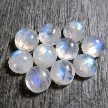 Měsíční kámen, kulatý kabošonek (6.5 mm)