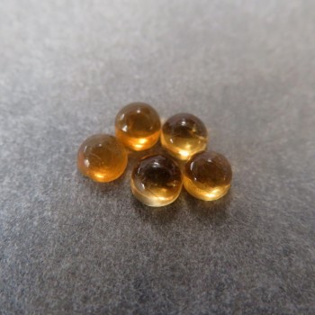 Citrine mini cabochon 3mm, 1pc