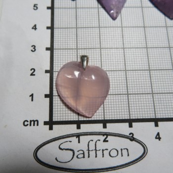 rose quartz heart pendant