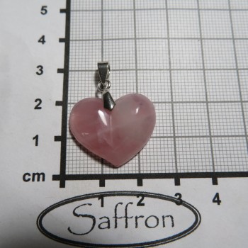 rose quartz heart pendant