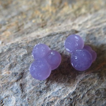 Třpytivý Grape Chalcedon Indonésie pár č.1