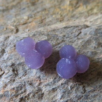 Třpytivý Grape Chalcedon Indonésie pár č.2