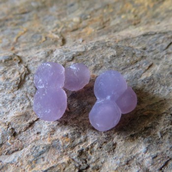 Třpytivý Grape Chalcedon Indonésie pár č.3