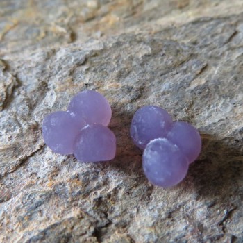 Třpytivý Grape Chalcedon Indonésie pár č.5