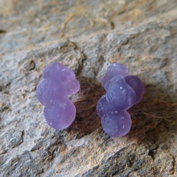 Třpytivý Grape Chalcedon Indonésie pár č.6