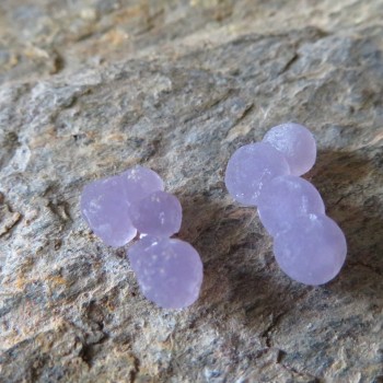 Třpytivý Grape Chalcedon Indonésie pár č.8