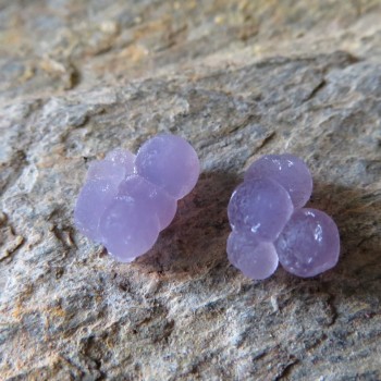 Třpytivý Grape Chalcedon Indonésie pár č.9