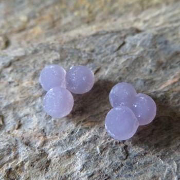 Třpytivý Grape Chalcedon Indonésie pár č.10