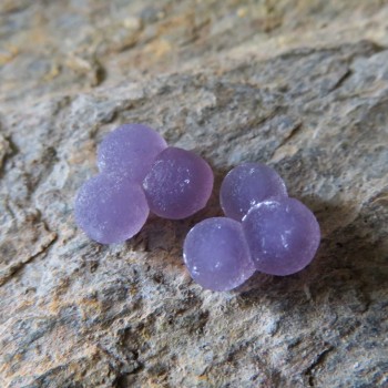 Třpytivý Grape Chalcedon Indonésie pár č.11