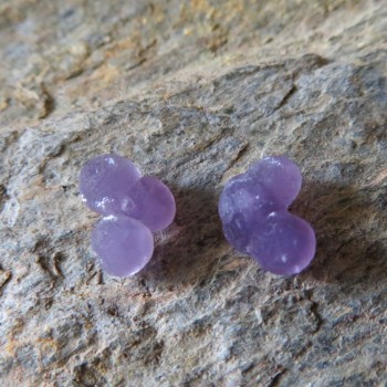 Třpytivý Grape Chalcedon Indonésie pár č.13