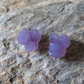 Třpytivý Grape Chalcedon Indonésie pár č.14