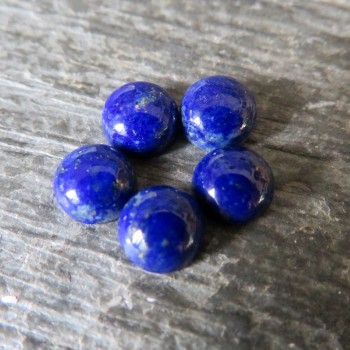 Lapis lazuli cabochon, round 5mm