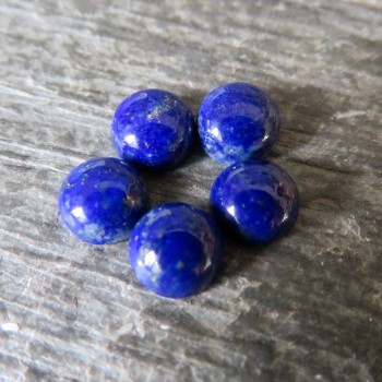 Lapis lazuli cabochon, round 5mm  