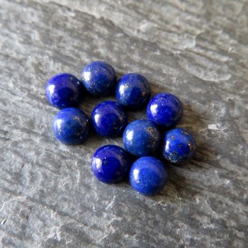 Lapis lazuli cabochon, round 4mm