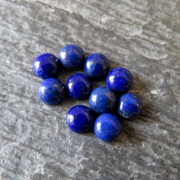 Lapis lazuli cabochon, round 4mm  
