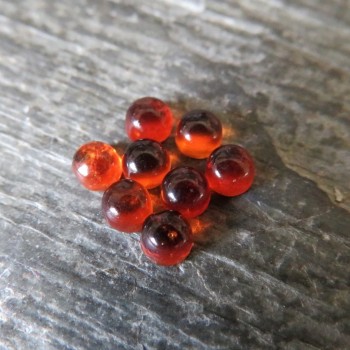 Red-orange garnet hessonite extra, 3mm; 1 piece