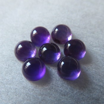 Amethyst mini round cabochon - 4mm, saturated, 1pc