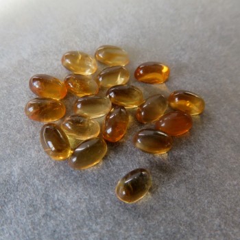 Citrine mini cabochon 3x5mm, 1pc