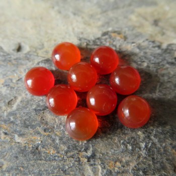Karneol přírodní, červeno oranžový 5 mm, 1 ks