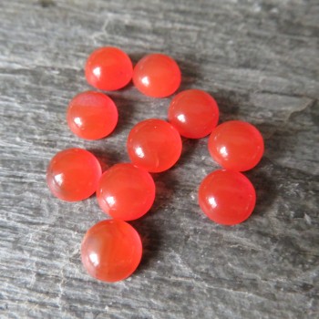 Karneol přírodní, červeno oranžový 7 mm, 1 ks