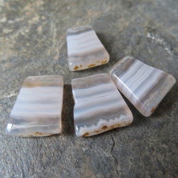 Krajkový chalcedon destičky, set č.9