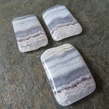 Krajkový chalcedon destičky, set č.10
