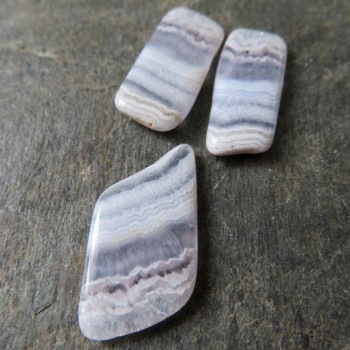 Krajkový chalcedon destičky, set č.11