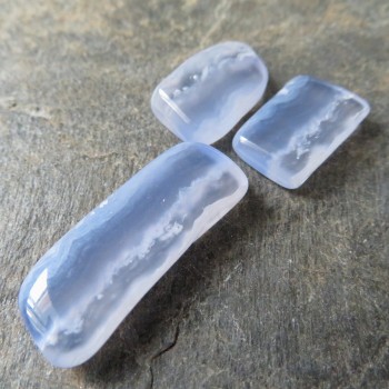 Modrý chalcedon destičky, set č.12