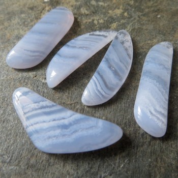 Modrý chalcedon destičky, set č.13