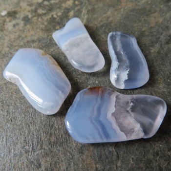 Modrý chalcedon destičky, set č.15