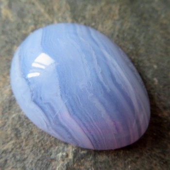Extra Modrý chalcedon, kabošon č.M1