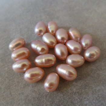 Říční perla růžová,7 mm, 18 ks