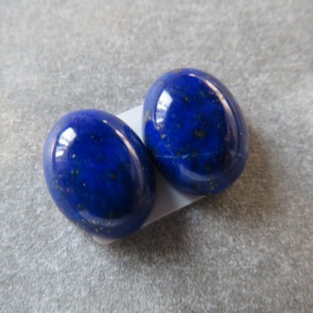 Lapis lazuli kabošon, 9x7mm, pár č.1  