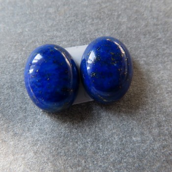 Lapis lazuli kabošon, 9x7mm, pár č.4  