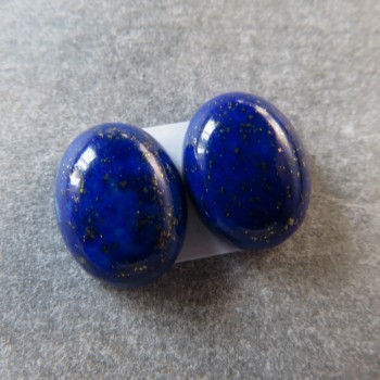 Lapis lazuli kabošon, 9x7mm, pár č.5  