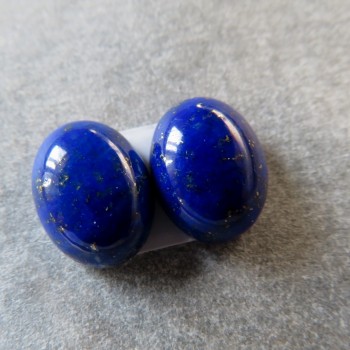 Lapis lazuli kabošon, 9x7mm, pár č.7  