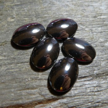 Natural hematite, oval 10x14, 1pc