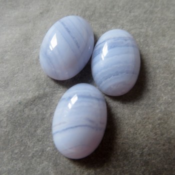Modrý chalcedon 10x14mm, set č.05