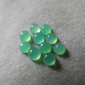 Natural Chrysopras Tanzania, mini cabochon - 3mm