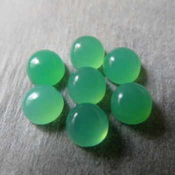 Natural Chrysopras Tanzania, mini cabochon - 5mm