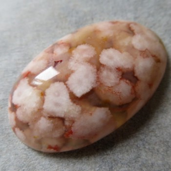 Květinový chalcedon kabošon č.2