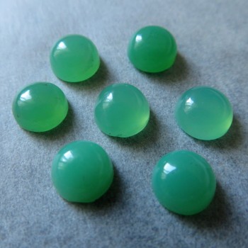 Natural Chrysopras Tanzania, mini cabochon - 7mm