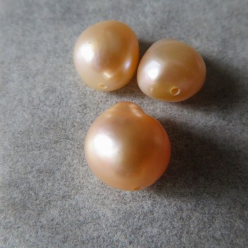 Říční perla větší, sytě lososová, set č.9
